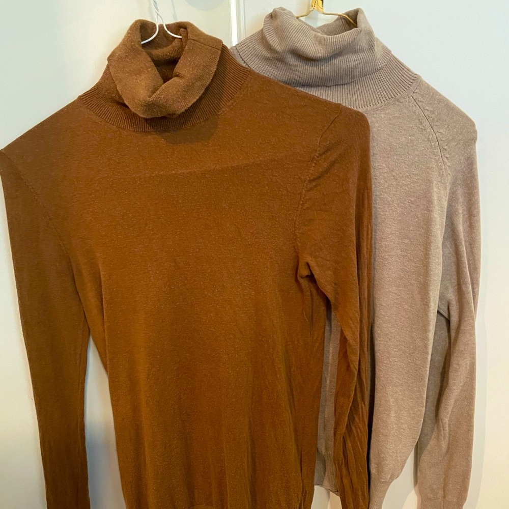 Two turtle neck sweaters